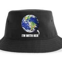 I'm With Her Earth Globe Photo March For Science Sustainable Bucket Hat