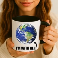 I'm With Her Earth Globe Photo March For Science Mug