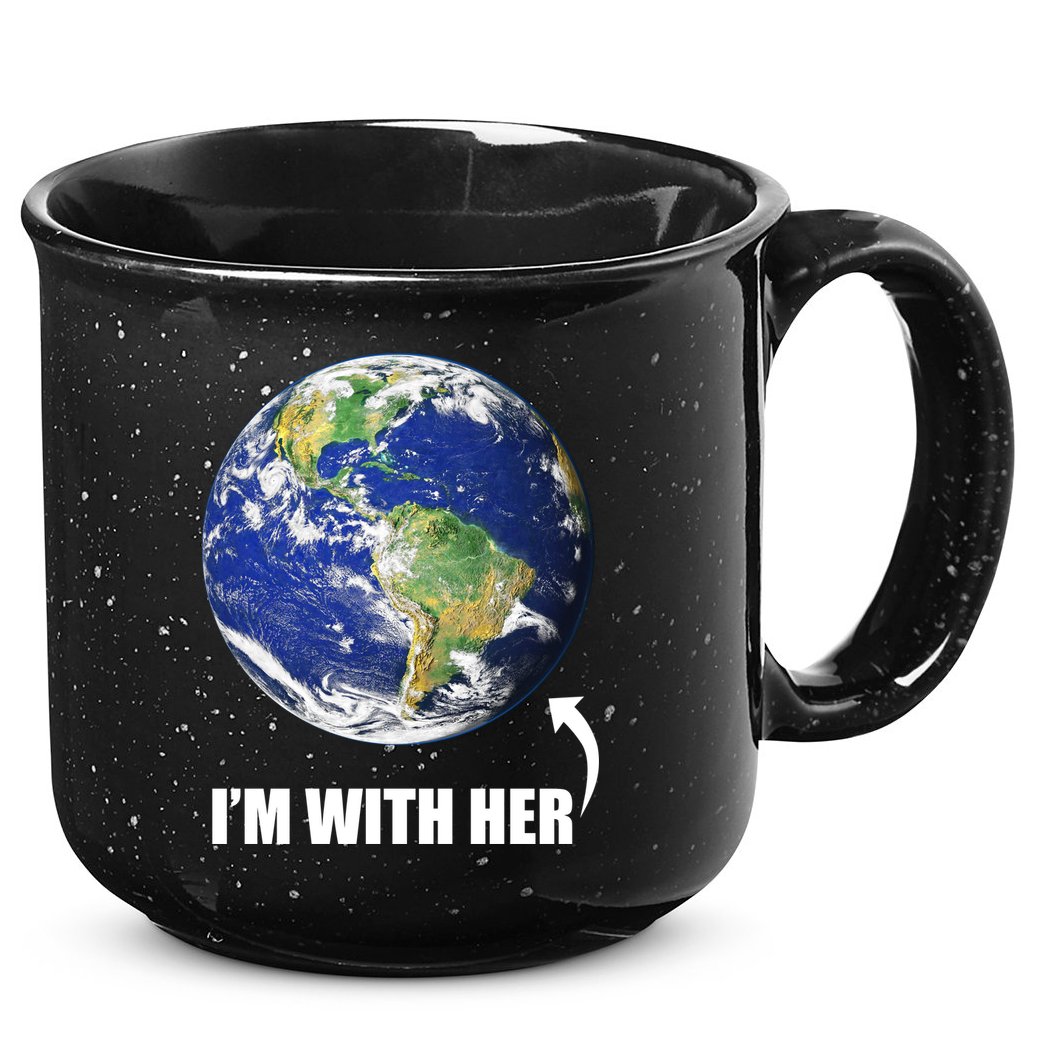I'm With Her Earth Globe Photo March For Science 15oz Campfire Ceramic Mug