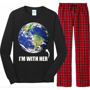 I'm With Her Earth Globe Photo March For Science Long Sleeve Pajama Set