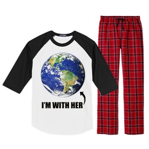 I'm With Her Earth Globe Photo March For Science Raglan Sleeve Pajama Set