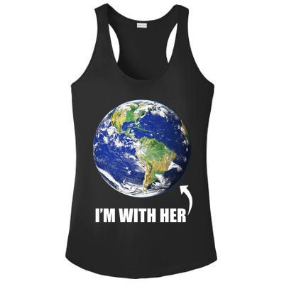 I'm With Her Earth Globe Photo March For Science Ladies PosiCharge Competitor Racerback Tank