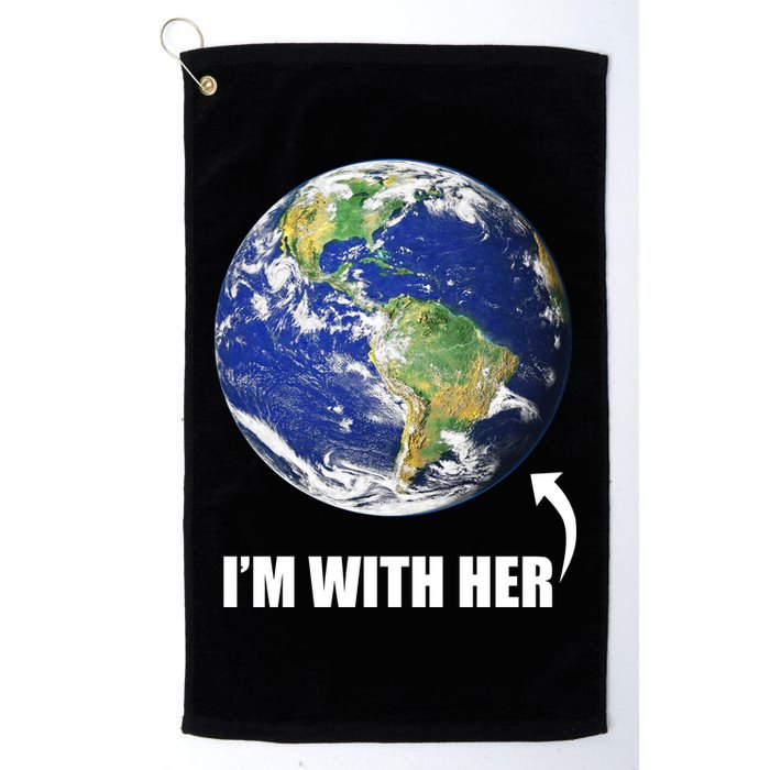 I'm With Her Earth Globe Photo March For Science Golf Towel