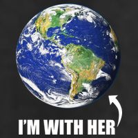 I'm With Her Earth Globe Photo March For Science Golf Towel