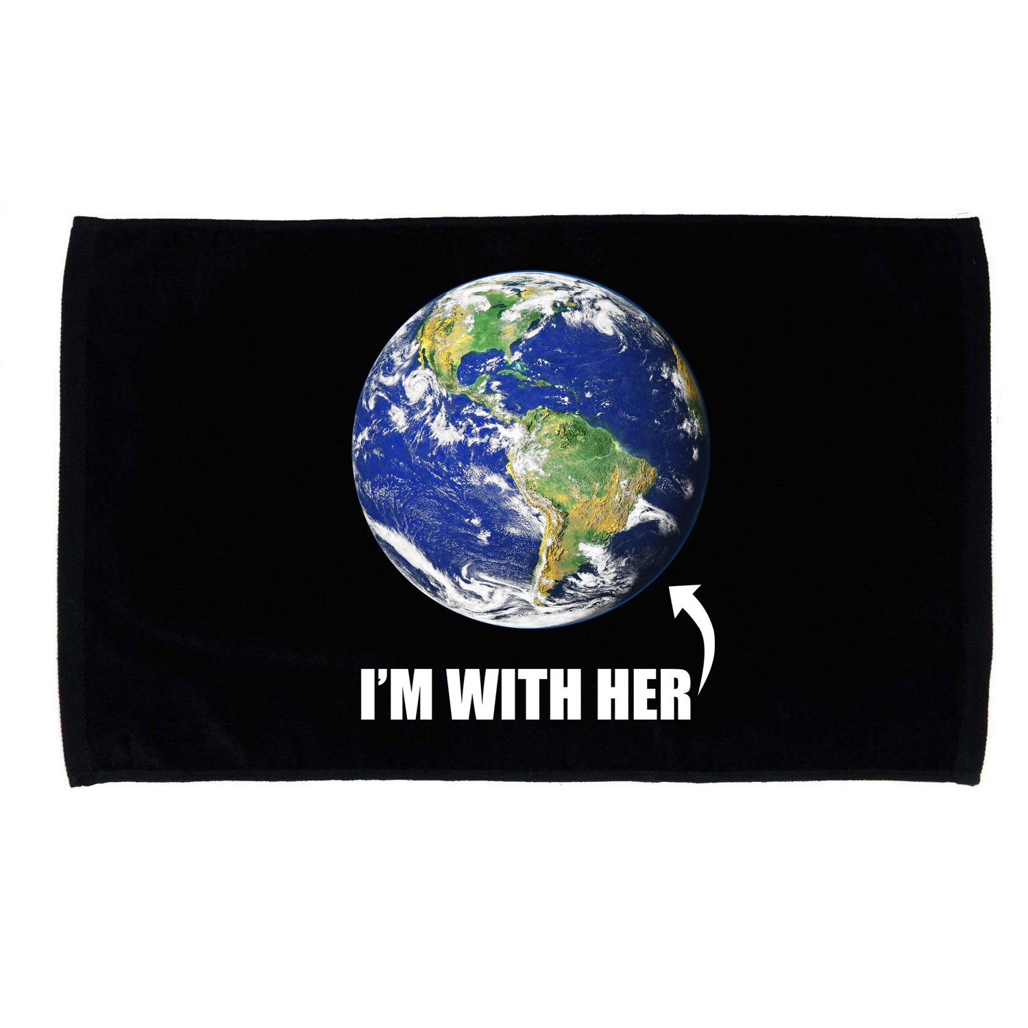 I'm With Her Earth Globe Photo March For Science Microfiber Hand Towel