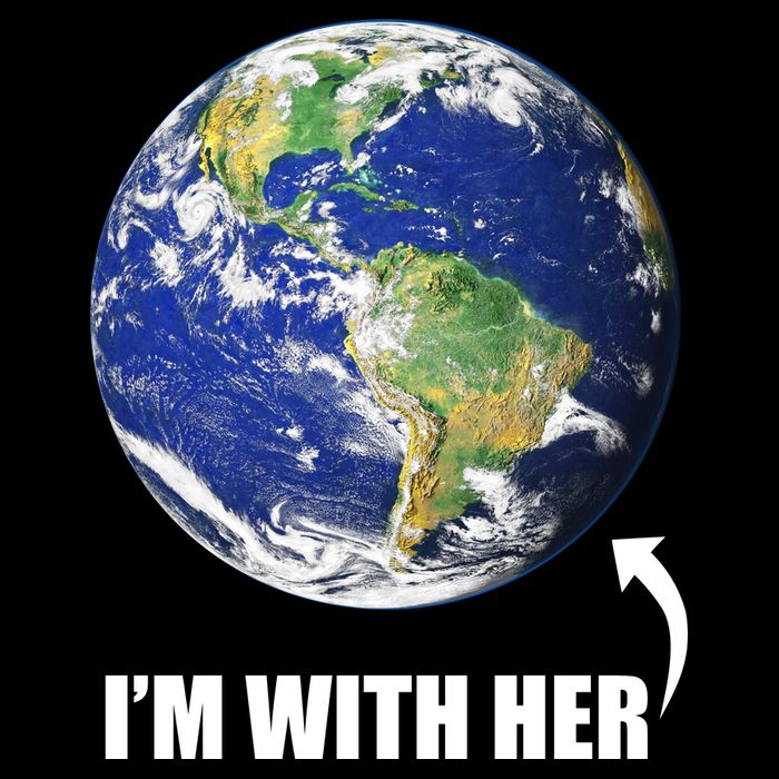 I'm With Her Earth Globe Photo March For Science Cropped Pullover Crew