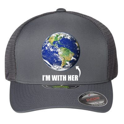 I'm With Her Earth Globe Photo March For Science Flexfit Unipanel Trucker Cap