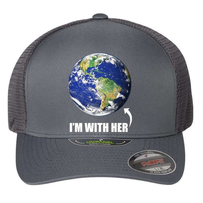 I'm With Her Earth Globe Photo March For Science Flexfit Unipanel Trucker Cap