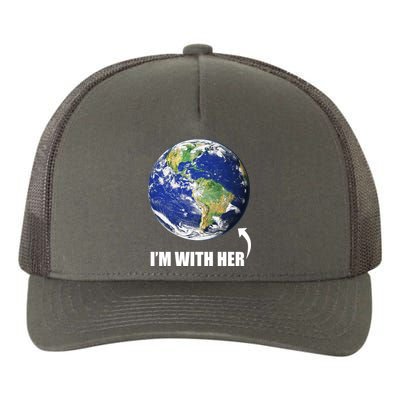 I'm With Her Earth Globe Photo March For Science Yupoong Adult 5-Panel Trucker Hat
