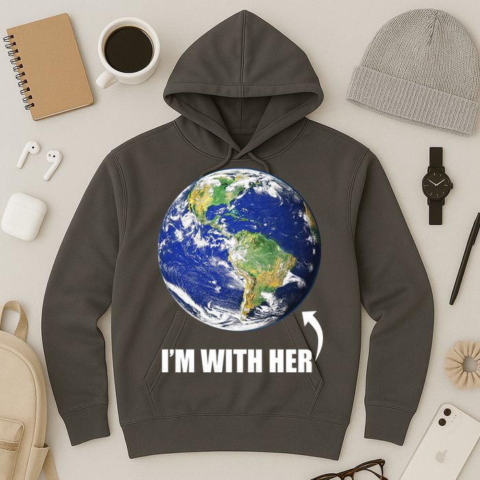 I'm With Her Earth Globe Photo March For Science Hoodie