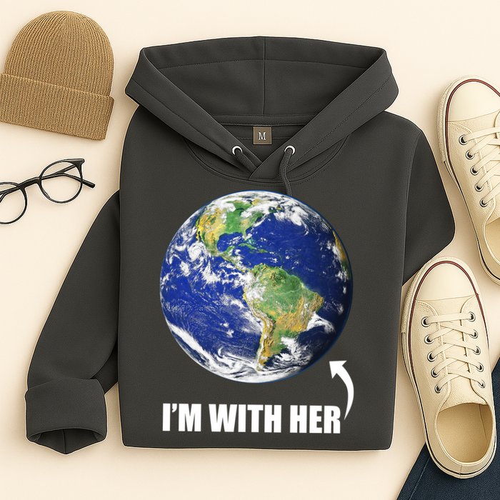 I'm With Her Earth Globe Photo March For Science Hoodie