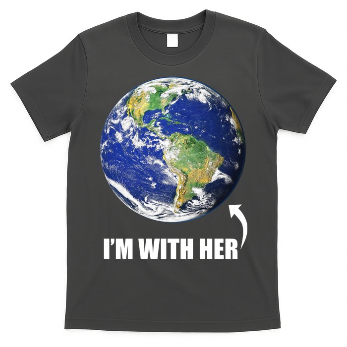 I'm With Her Earth Globe Photo March For Science T-Shirt
