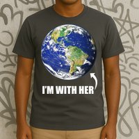 I'm With Her Earth Globe Photo March For Science T-Shirt