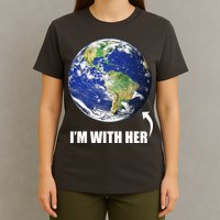 I'm With Her Earth Globe Photo March For Science T-Shirt