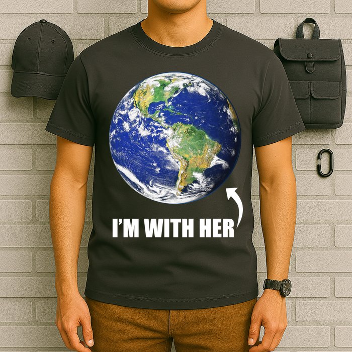 I'm With Her Earth Globe Photo March For Science T-Shirt