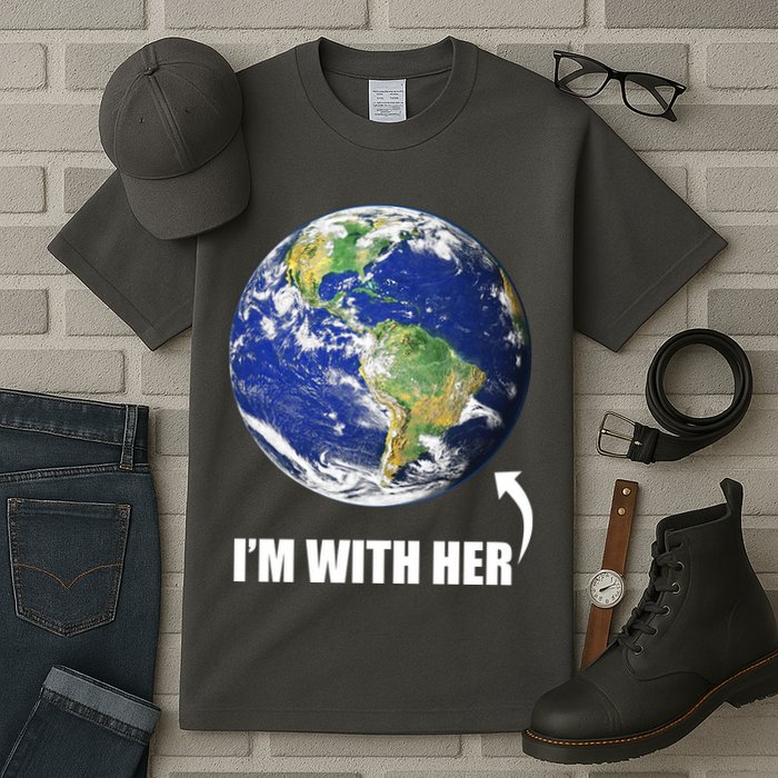 I'm With Her Earth Globe Photo March For Science Tall T-Shirt