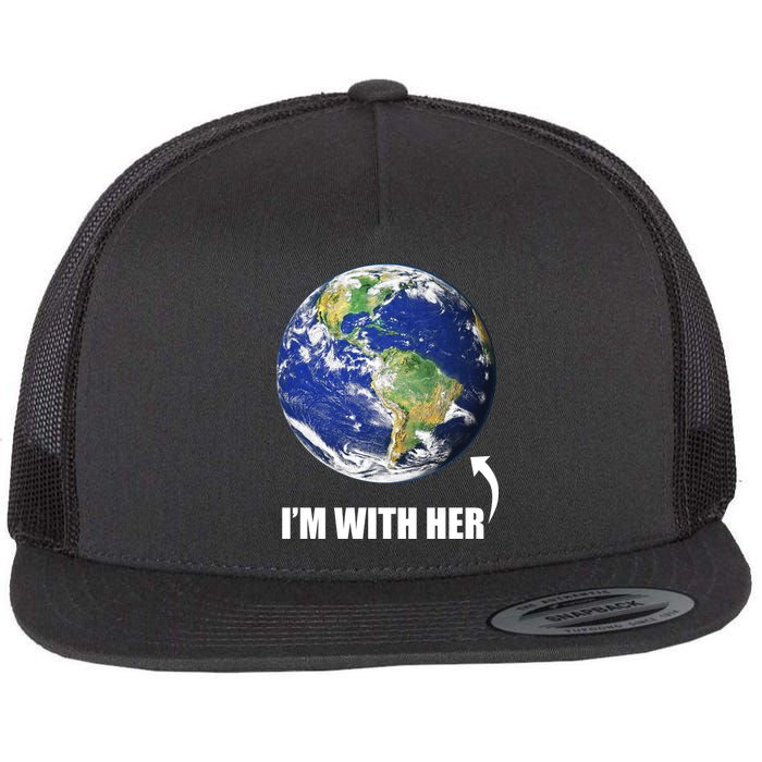I'm With Her Earth Globe Photo March For Science Flat Bill Trucker Hat