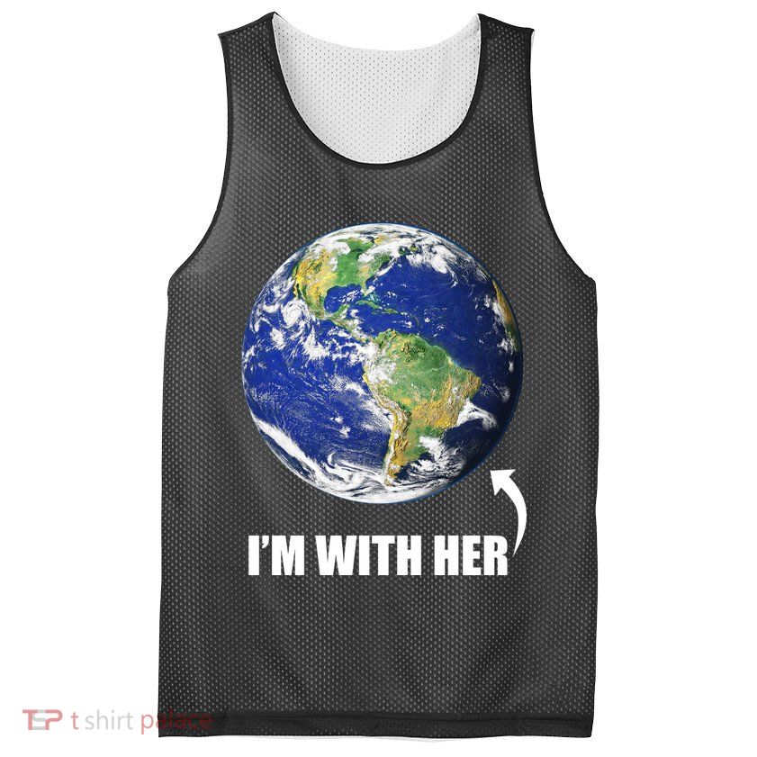 I'm With Her Earth Globe Photo March For Science Mesh Reversible Basketball Jersey Tank