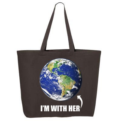 I'm With Her Earth Globe Photo March For Science 25L Jumbo Tote