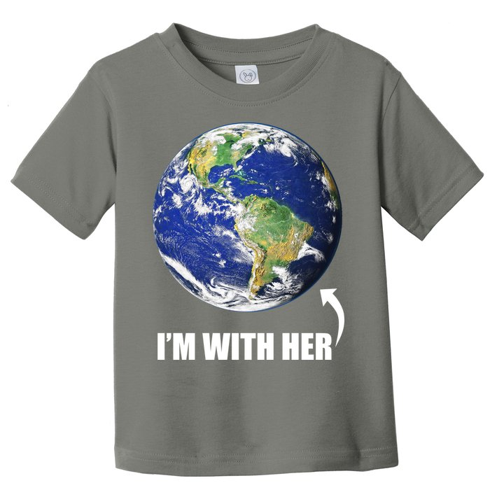 I'm With Her Earth Globe Photo March For Science Toddler T-Shirt