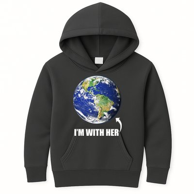 I'm With Her Earth Globe Photo March For Science Kids Hoodie