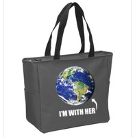 I'm With Her Earth Globe Photo March For Science Zip Tote Bag