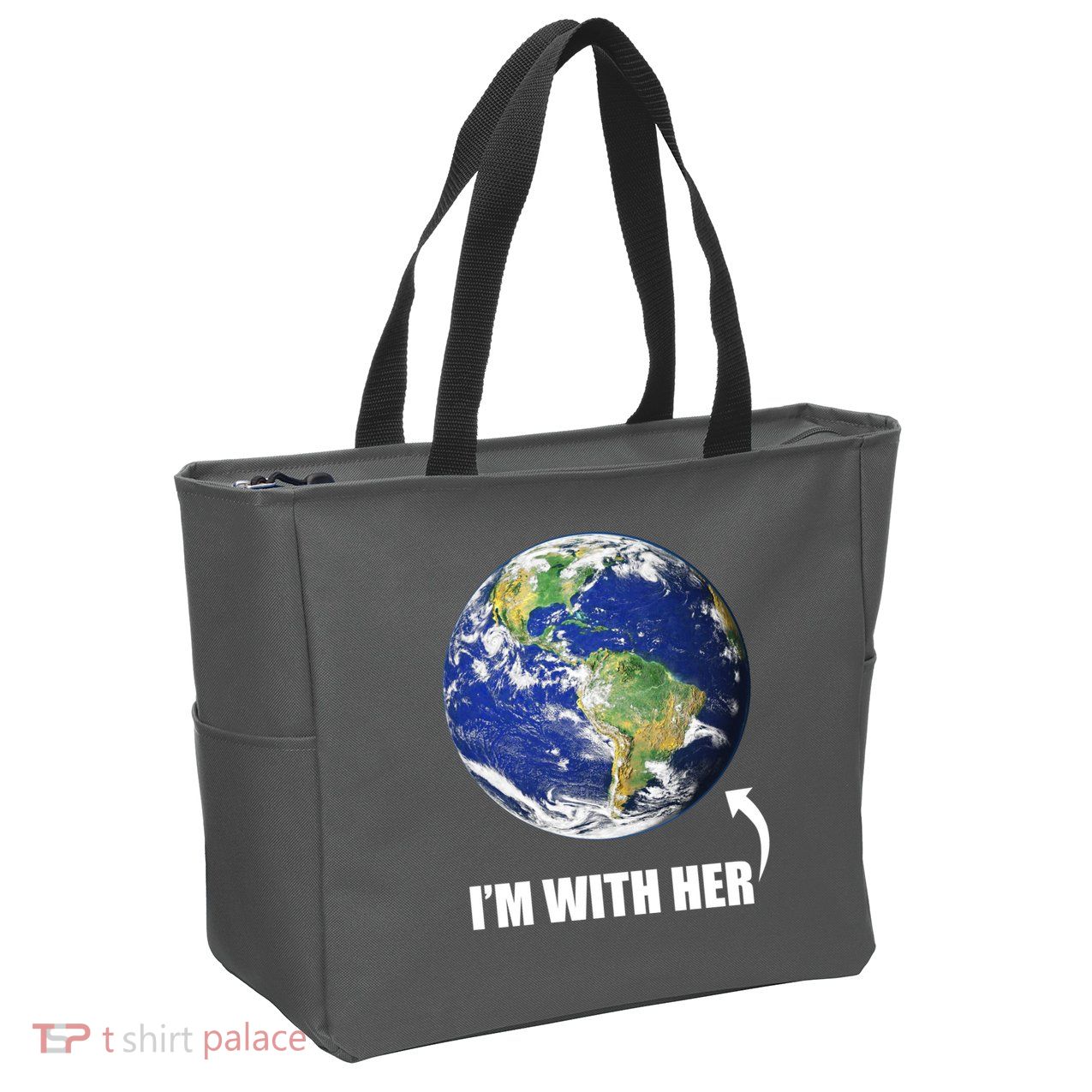 I'm With Her Earth Globe Photo March For Science Zip Tote Bag