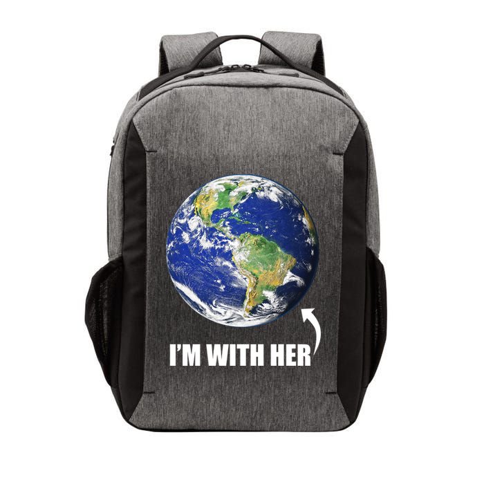 I'm With Her Earth Globe Photo March For Science Vector Backpack