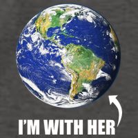 I'm With Her Earth Globe Photo March For Science Vector Backpack