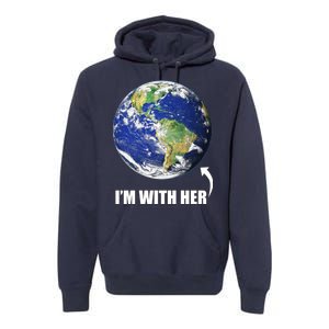 I'm With Her Earth Globe Photo March For Science Premium Hoodie