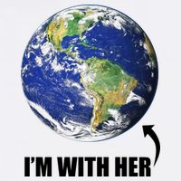 I'm With Her Earth Globe Photo March For Science Garment-Dyed Sweatshirt