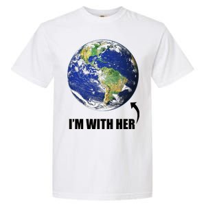 I'm With Her Earth Globe Photo March For Science Garment-Dyed Heavyweight T-Shirt