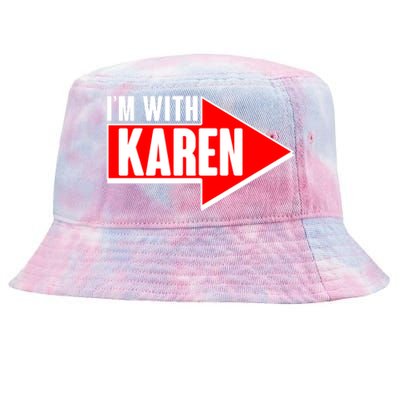 I'm With Karen Tie-Dyed Bucket Hat