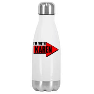 I'm With Karen Stainless Steel Insulated Water Bottle