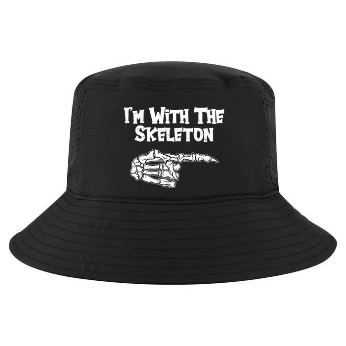 I'm With The Skeleton Funny Halloween Cool Comfort Performance Bucket Hat