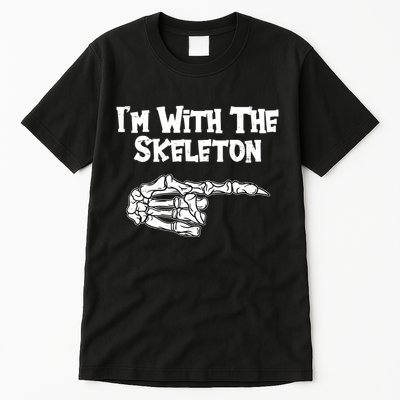 I'm With The Skeleton Funny Halloween Tall T-Shirt