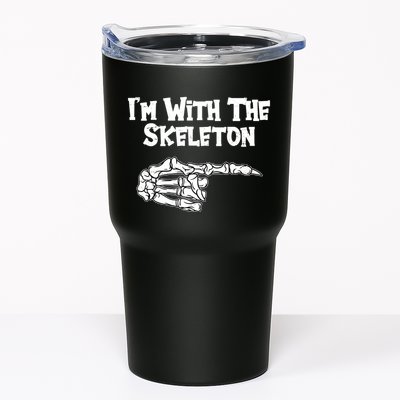 I'm With The Skeleton Funny Halloween Tumbler