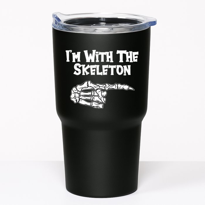 I'm With The Skeleton Funny Halloween Tumbler