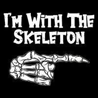 I'm With The Skeleton Funny Halloween Magnet