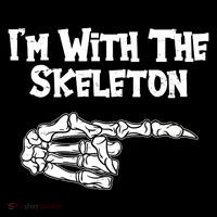 I'm With The Skeleton Funny Halloween Poster