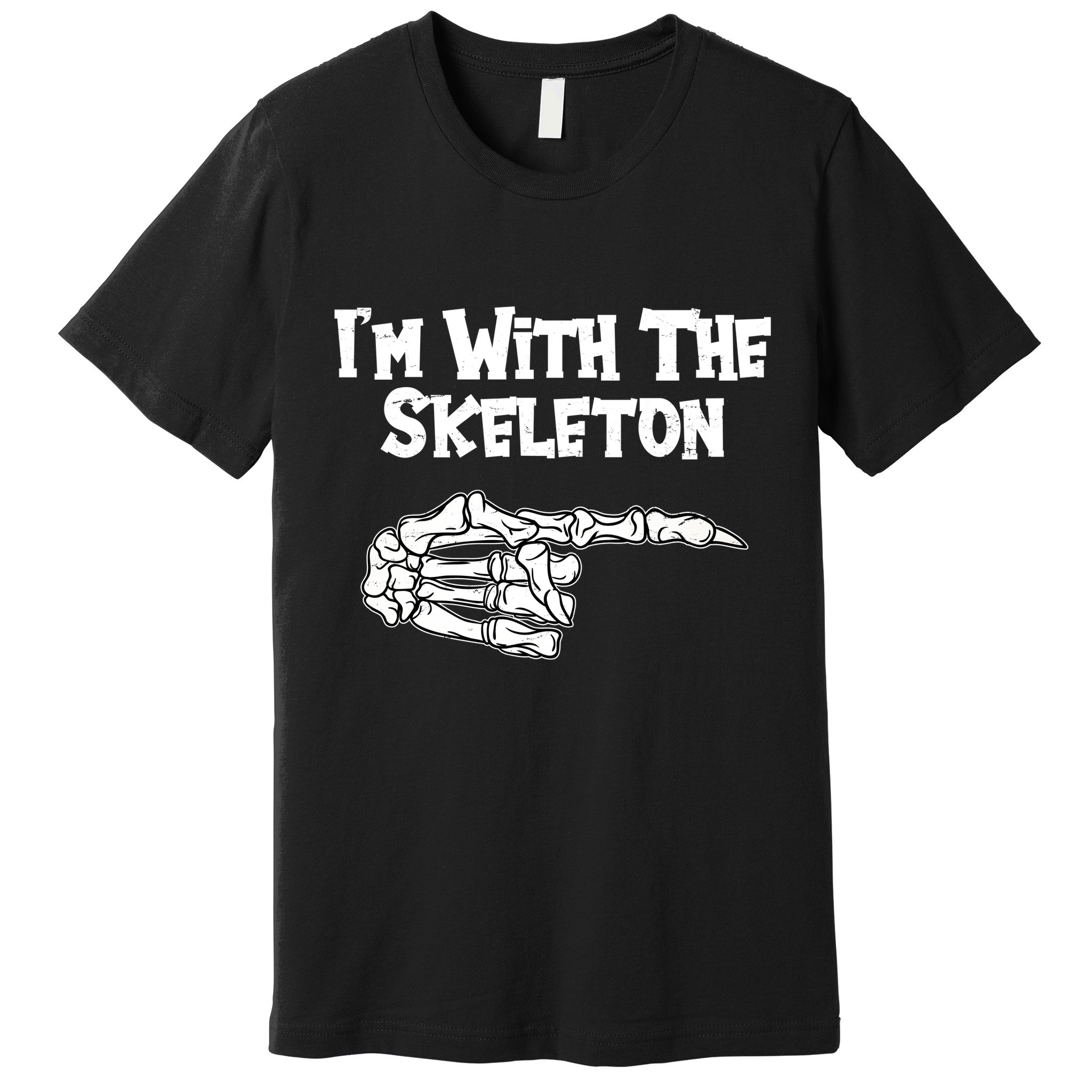 I'm With The Skeleton Funny Halloween Premium T-Shirt