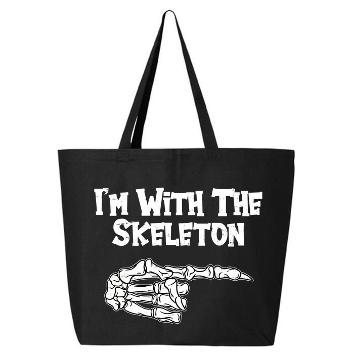 I'm With The Skeleton Funny Halloween 25L Jumbo Tote
