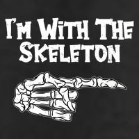 I'm With The Skeleton Funny Halloween 25L Jumbo Tote