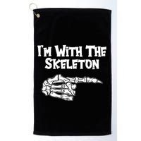 I'm With The Skeleton Funny Halloween Golf Towel