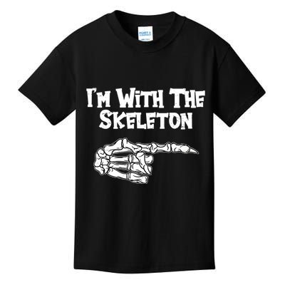 I'm With The Skeleton Funny Halloween Kids T-Shirt