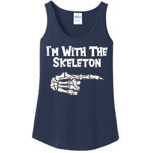 I'm With The Skeleton Funny Halloween Ladies Essential Tank