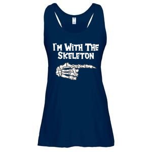 I'm With The Skeleton Funny Halloween Ladies Essential Flowy Tank