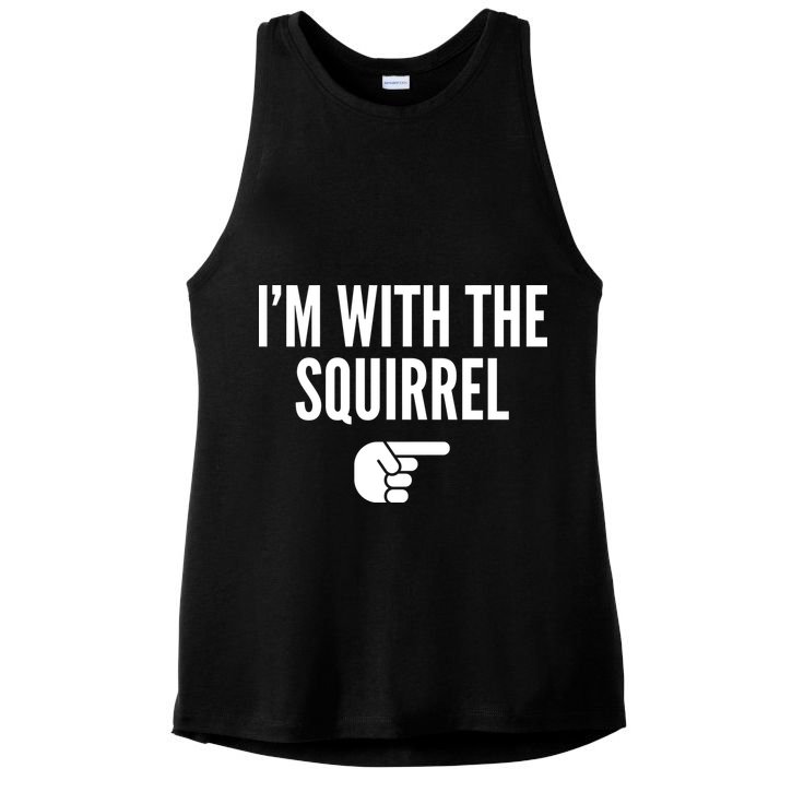 I'm With The Squirrel Costume Ladies PosiCharge Tri-Blend Wicking Tank