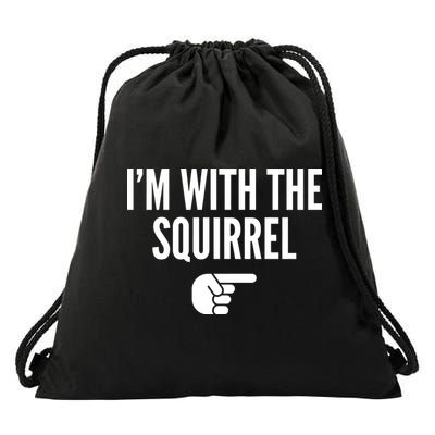 I'm With The Squirrel Costume Drawstring Bag