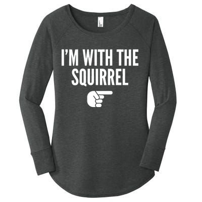 I'm With The Squirrel Costume Women's Perfect Tri Tunic Long Sleeve Shirt